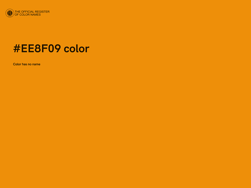 #EE8F09 color image