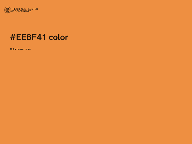 #EE8F41 color image