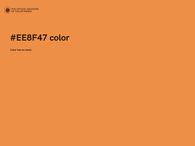 #EE8F47 color image