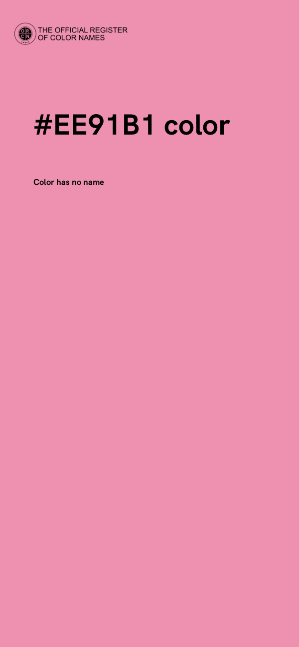 #EE91B1 color image