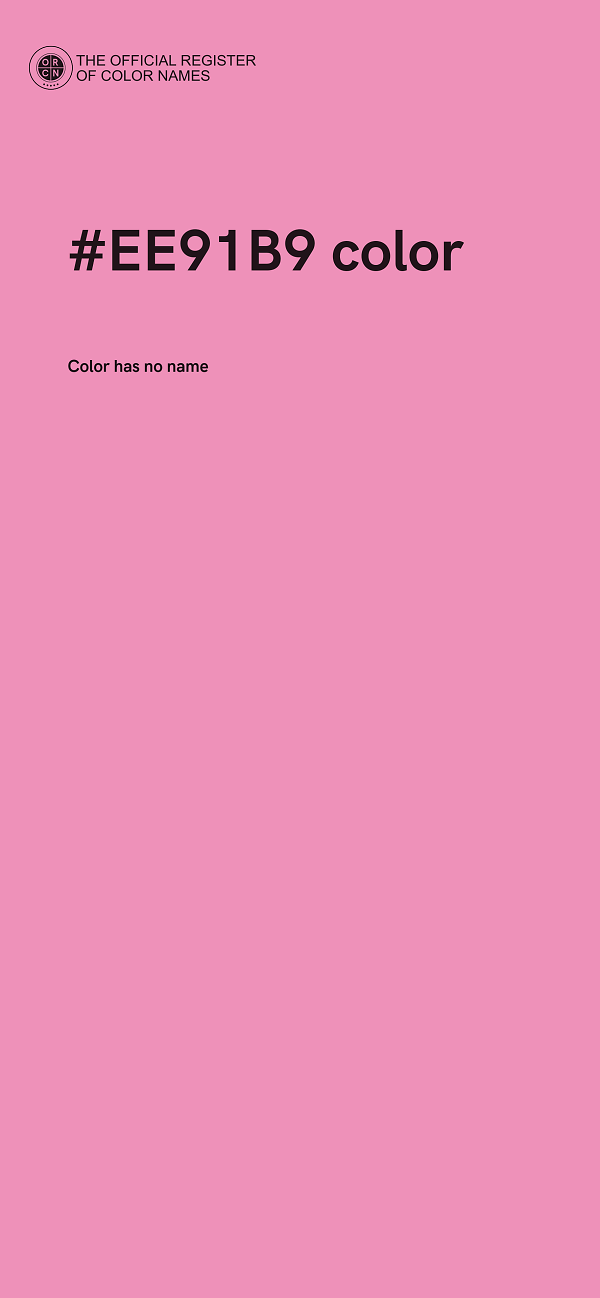 #EE91B9 color image