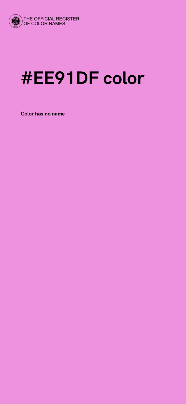 #EE91DF color image