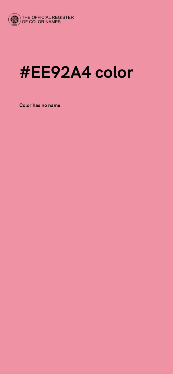 #EE92A4 color image