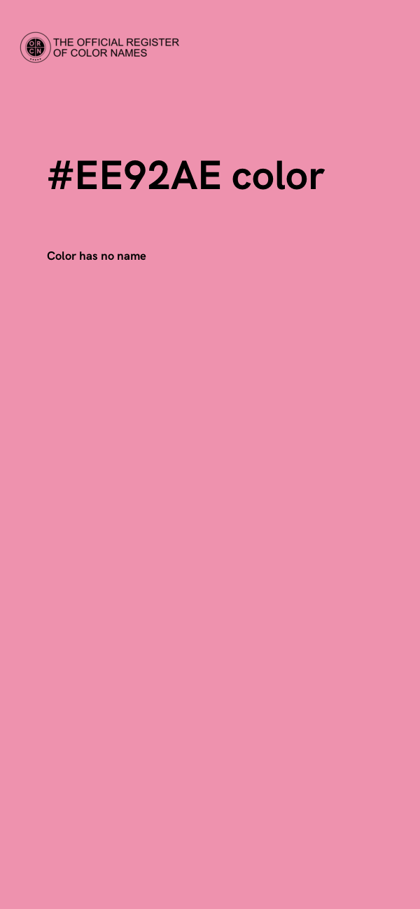 #EE92AE color image