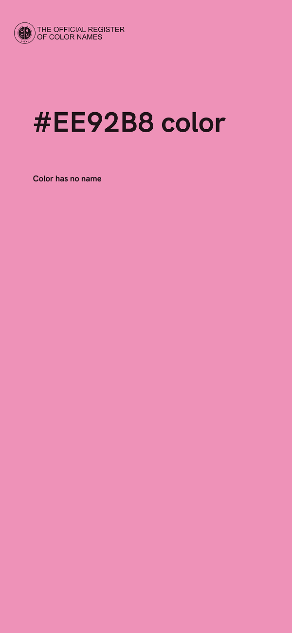 #EE92B8 color image