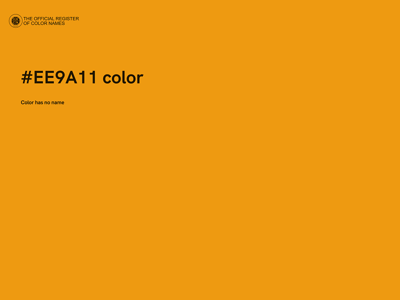 #EE9A11 color image