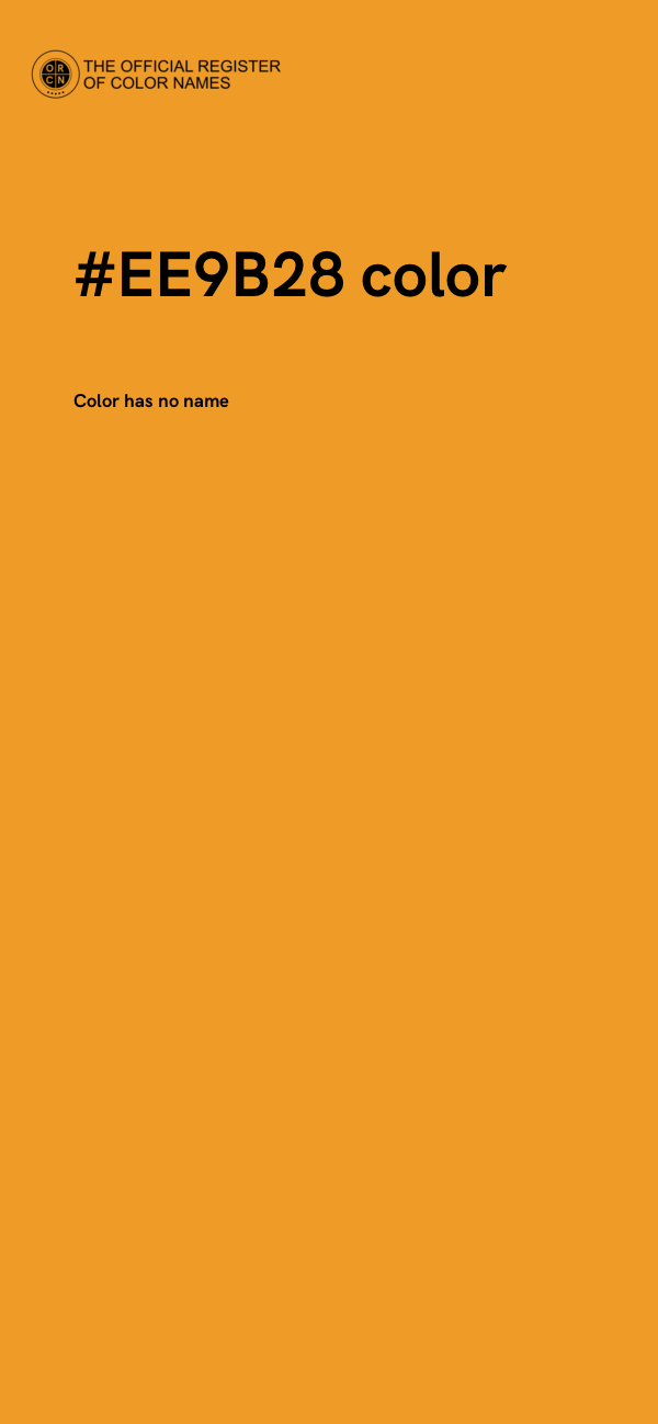 #EE9B28 color image