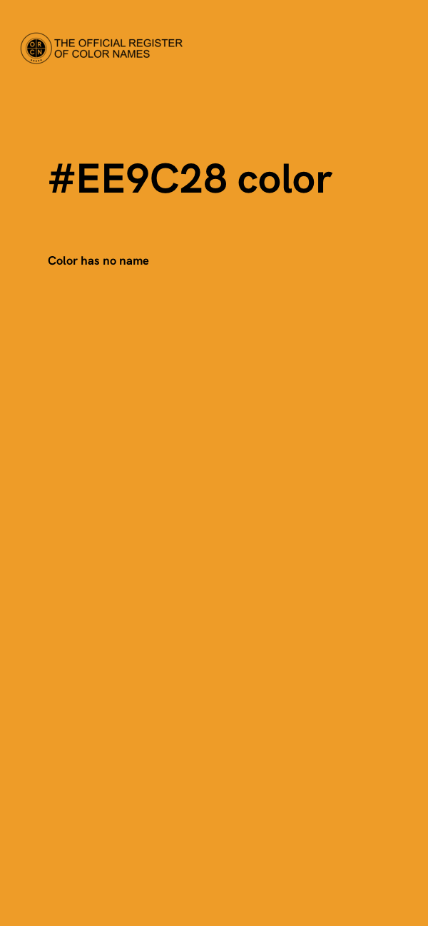 #EE9C28 color image