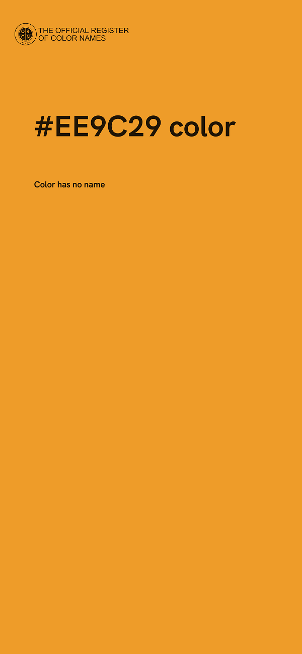 #EE9C29 color image
