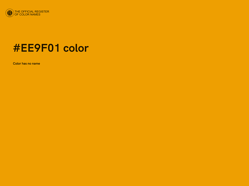 #EE9F01 color image