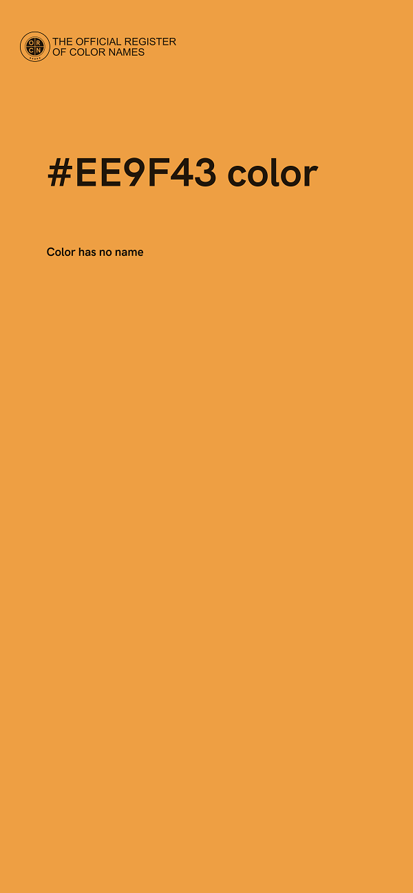 #EE9F43 color image