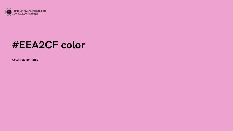 #EEA2CF color image