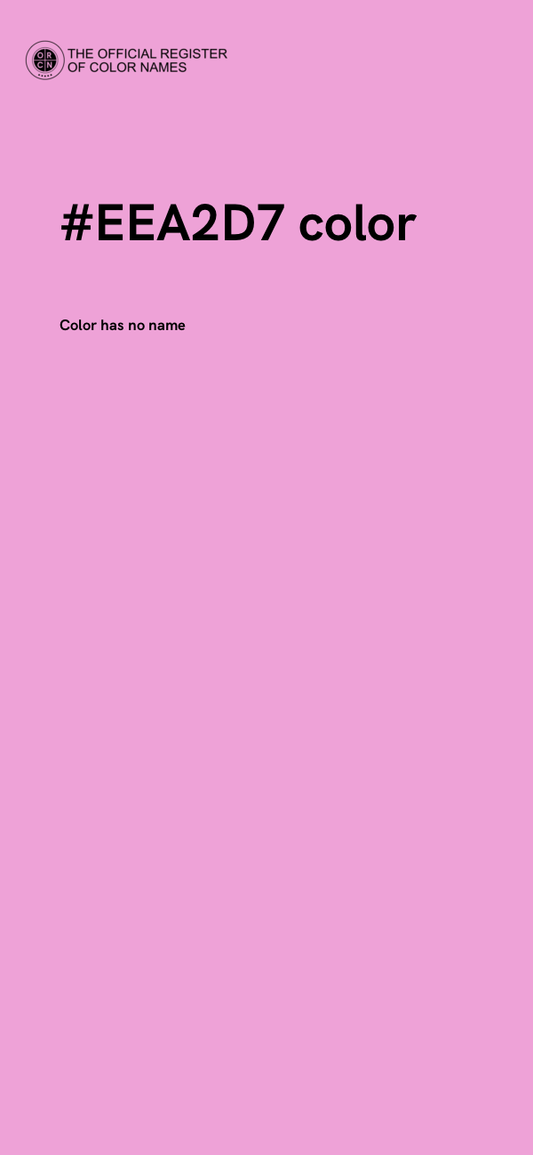 #EEA2D7 color image