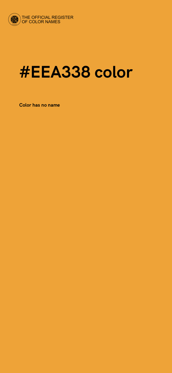 #EEA338 color image