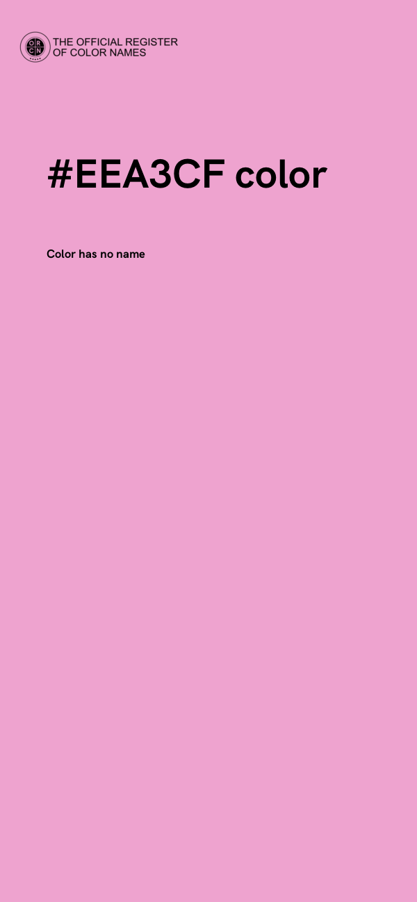 #EEA3CF color image