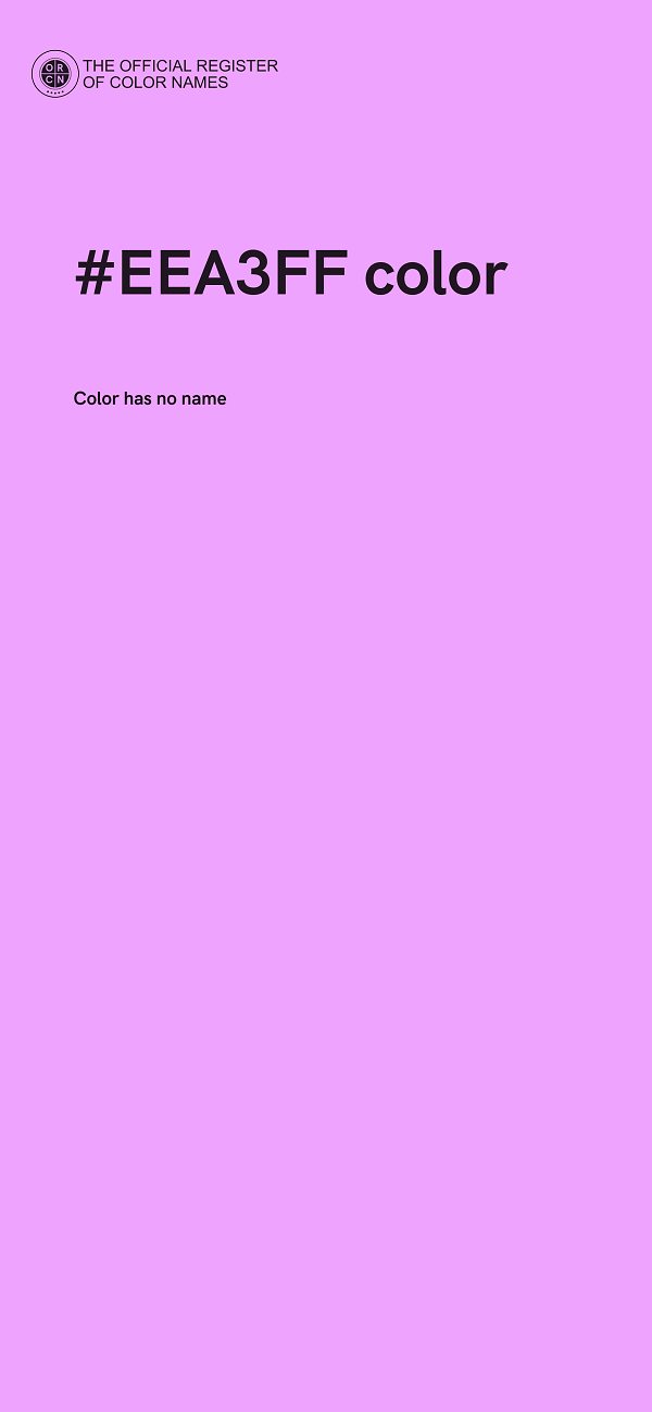#EEA3FF color image