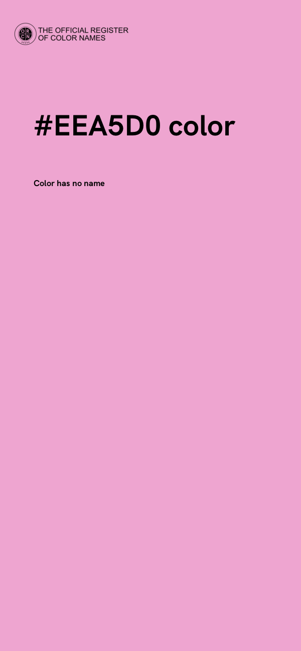 #EEA5D0 color image