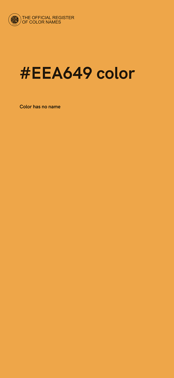 #EEA649 color image