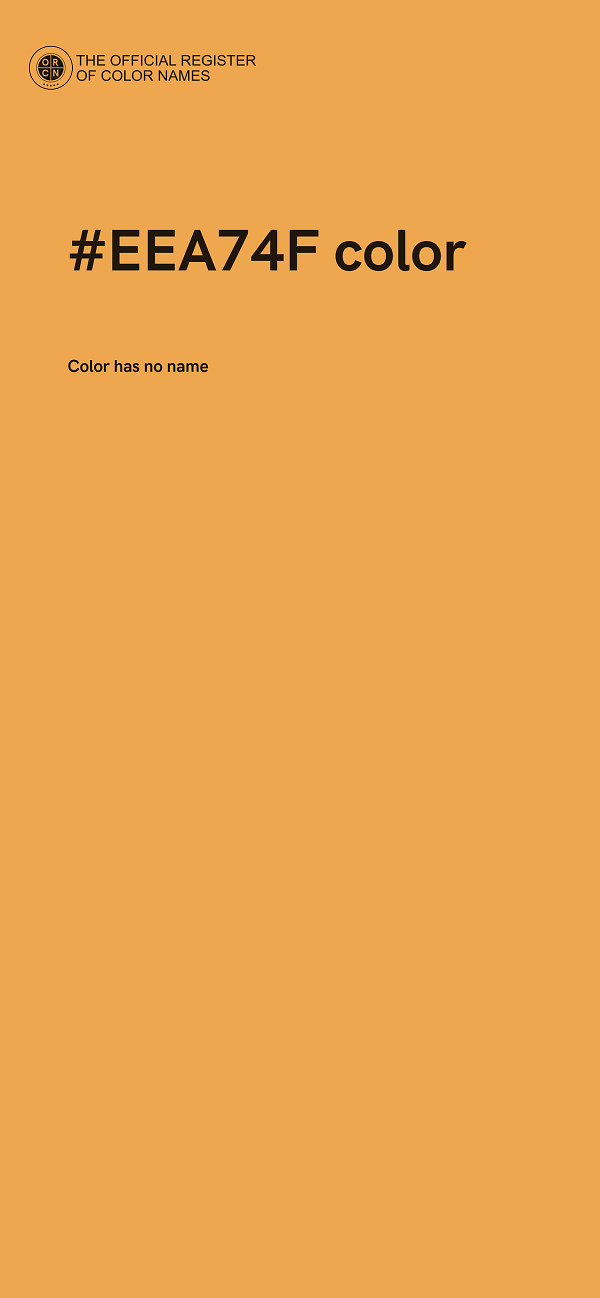 #EEA74F color image