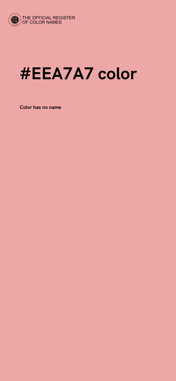 #EEA7A7 color image