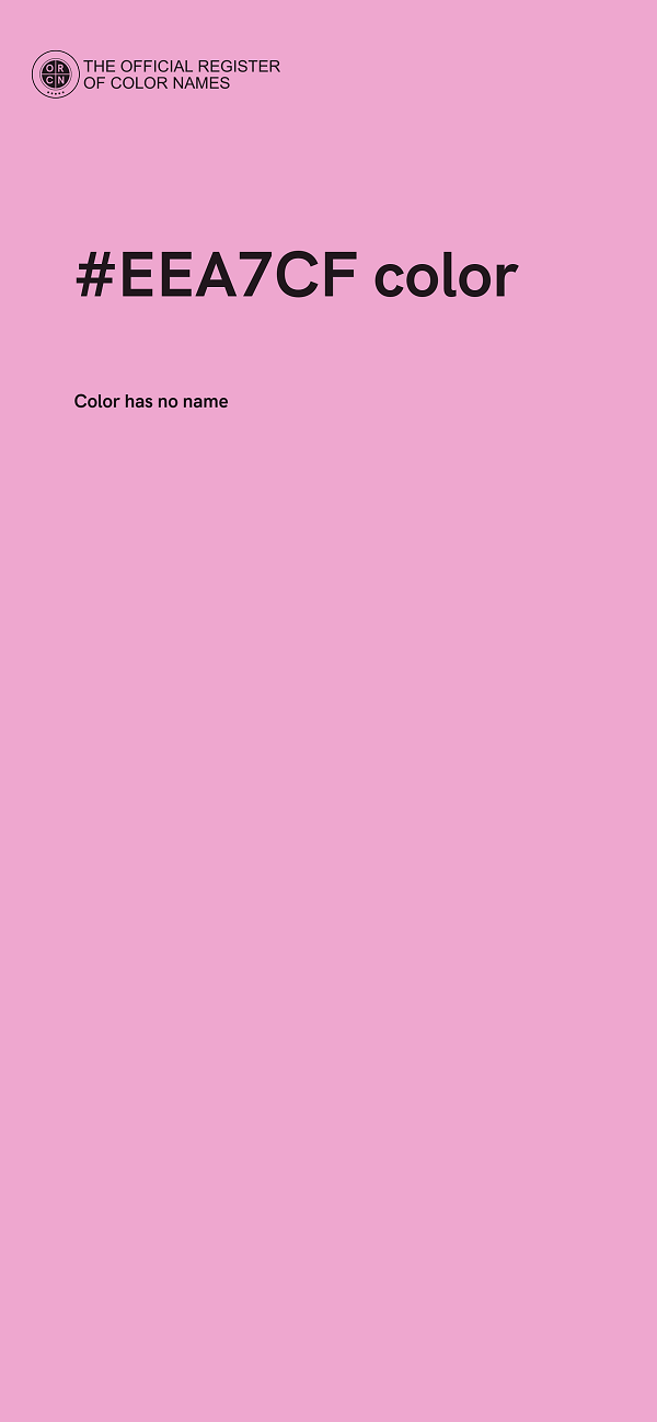 #EEA7CF color image