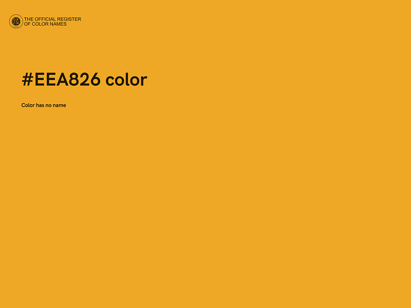 #EEA826 color image