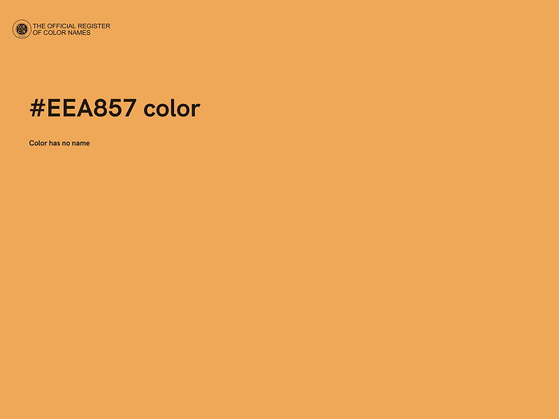 #EEA857 color image