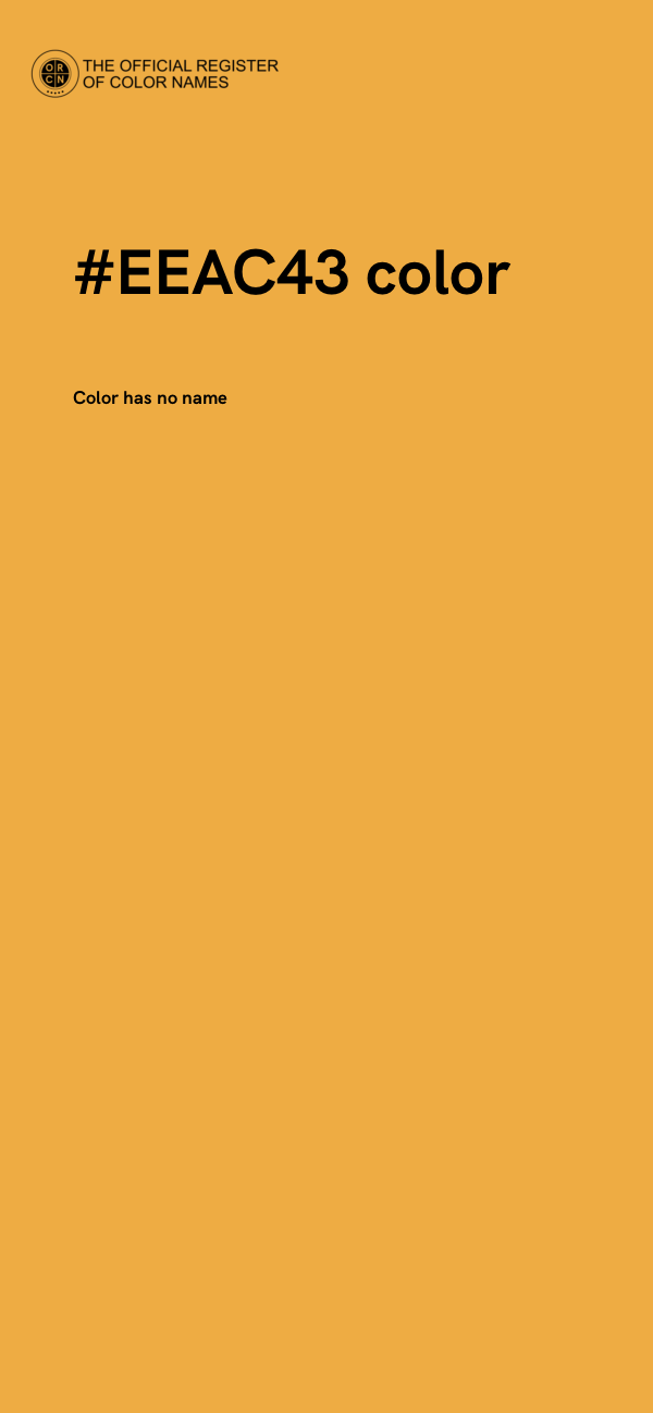 #EEAC43 color image