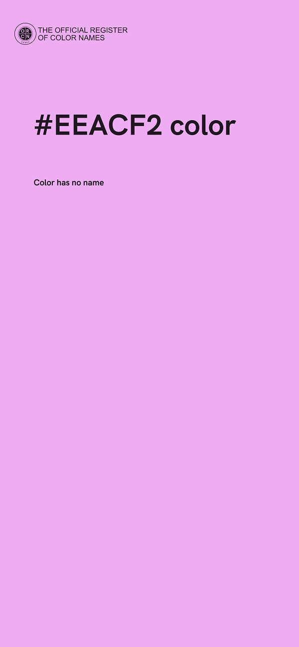 #EEACF2 color image