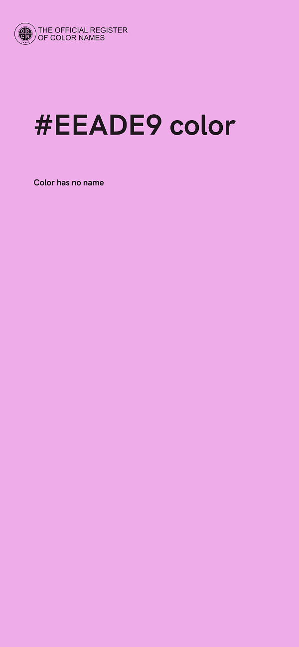 #EEADE9 color image