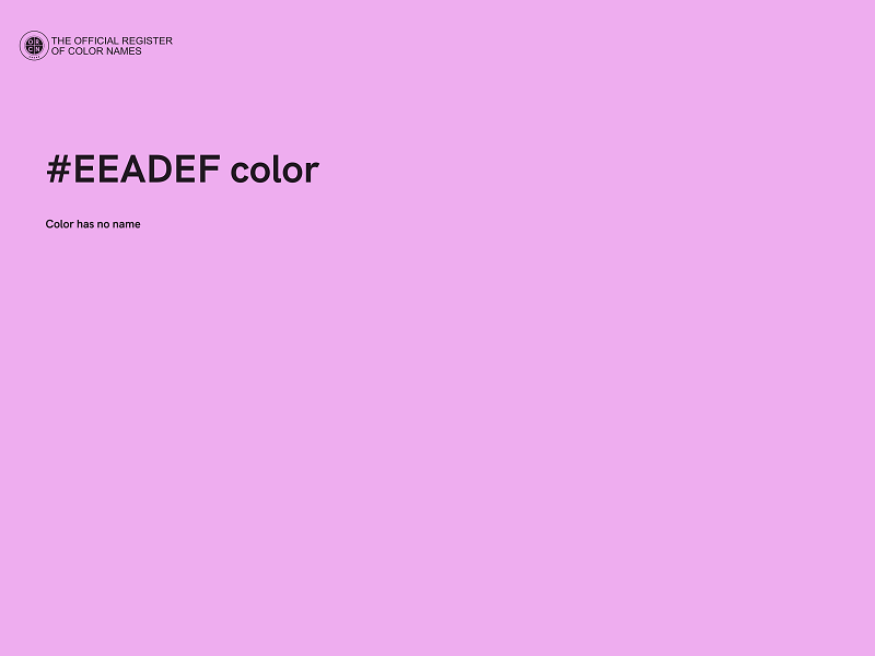 #EEADEF color image