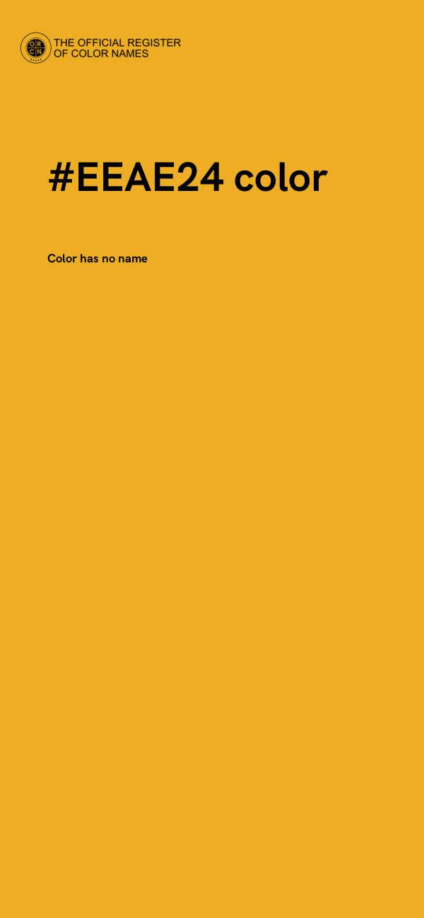 #EEAE24 color image