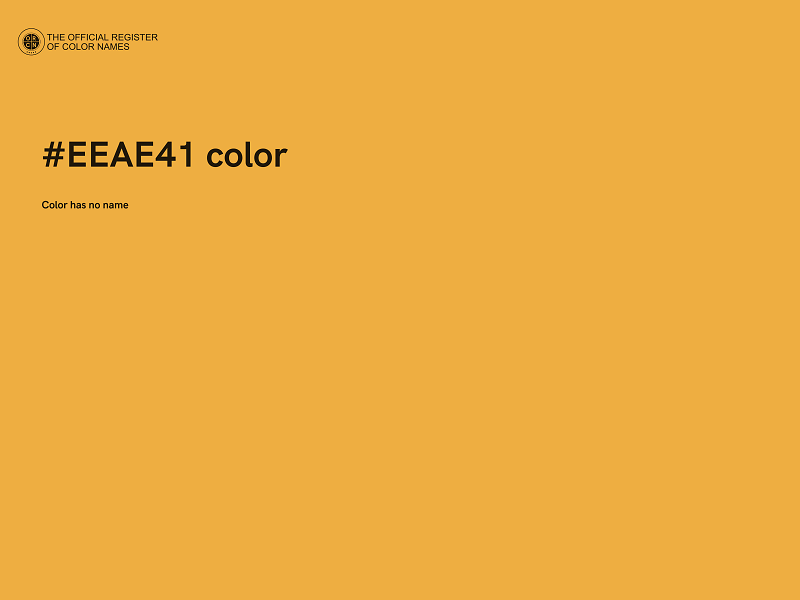 #EEAE41 color image