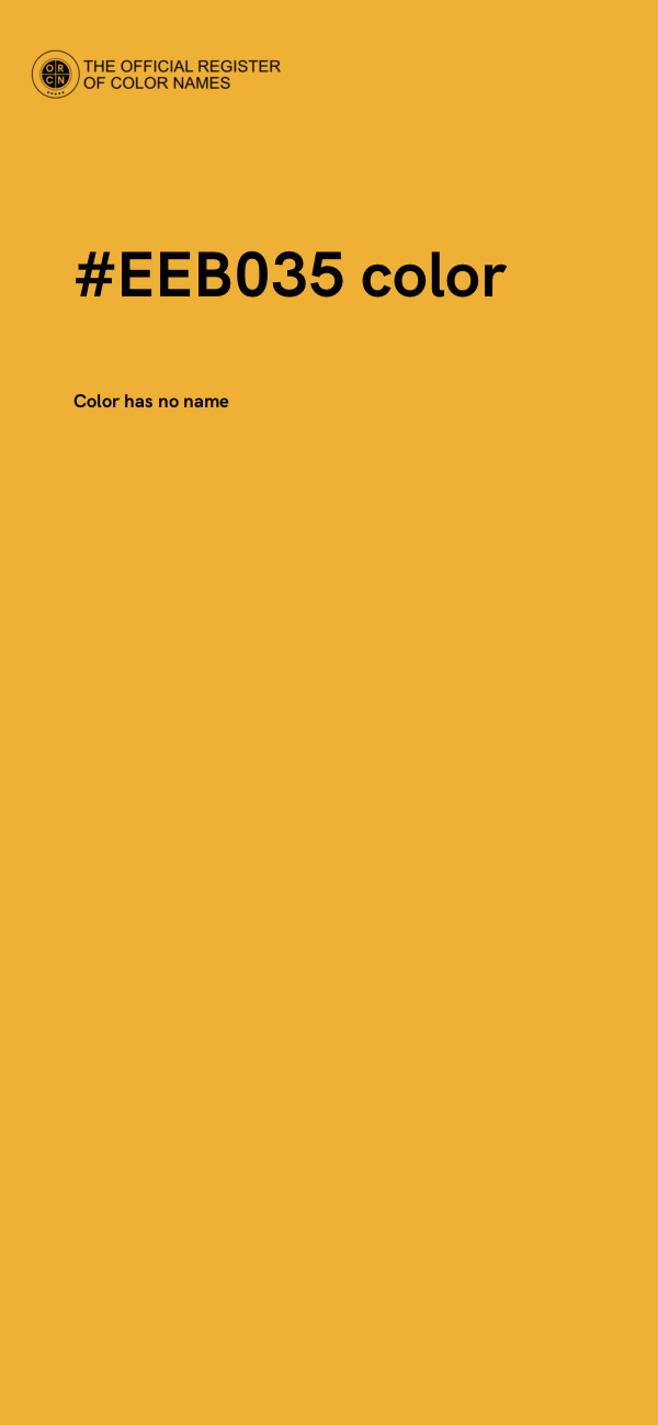 #EEB035 color image
