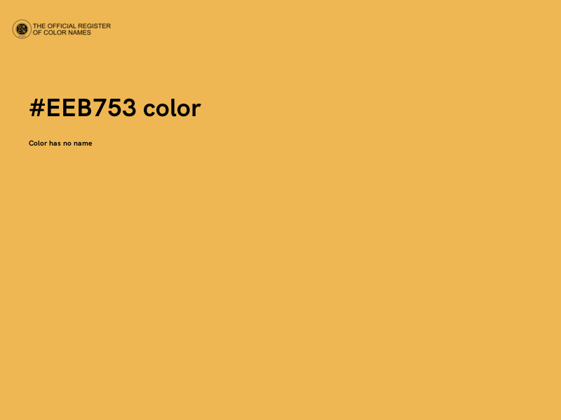 #EEB753 color image