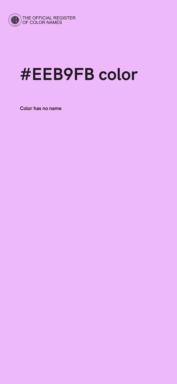 #EEB9FB color image