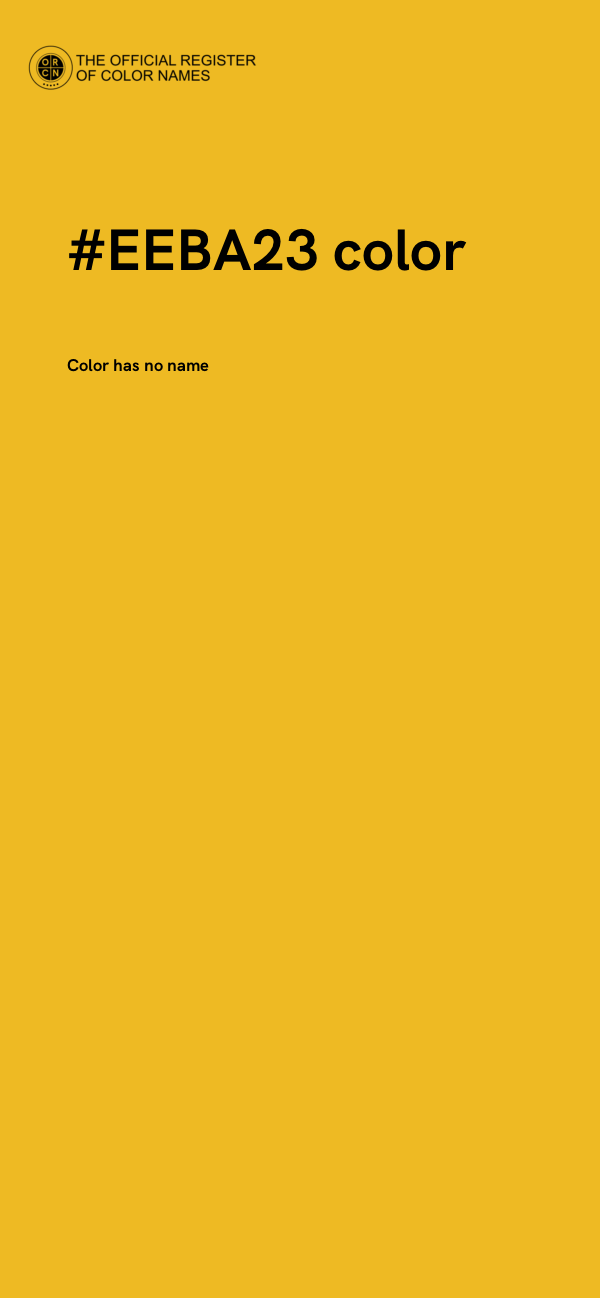 #EEBA23 color image