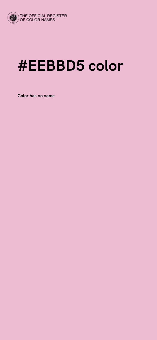 #EEBBD5 color image