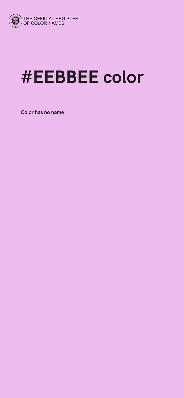 #EEBBEE color image