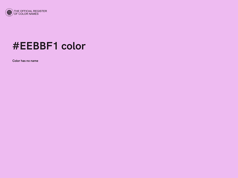 #EEBBF1 color image