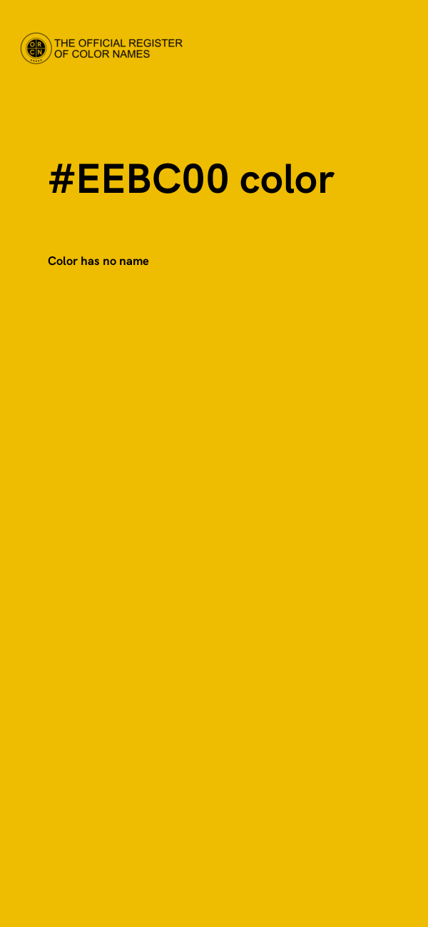 #EEBC00 color image