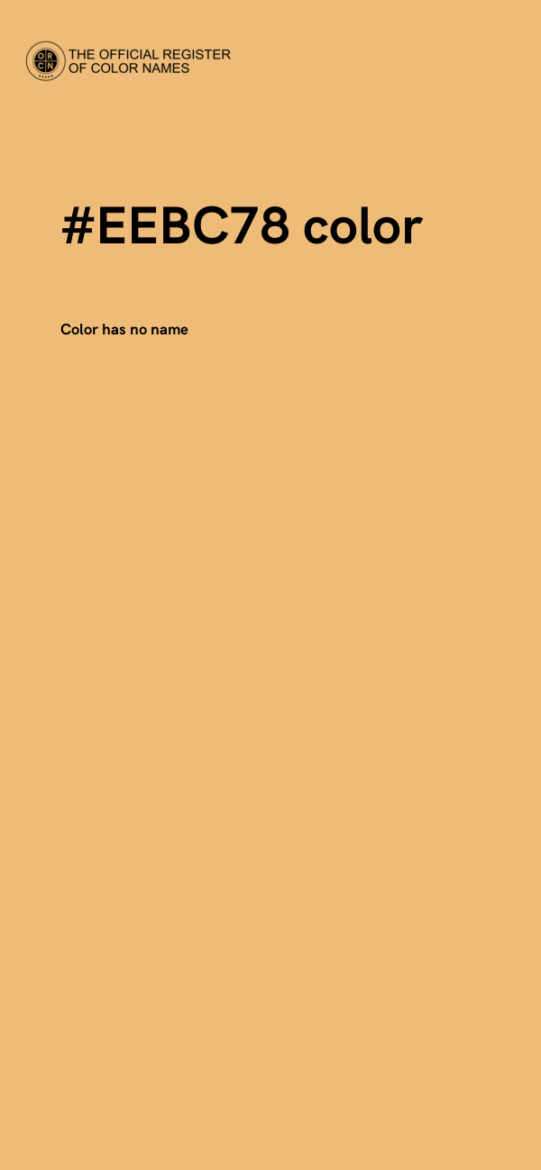 #EEBC78 color image