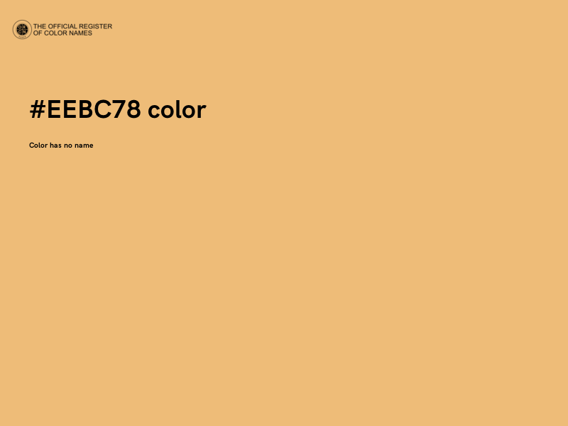 #EEBC78 color image