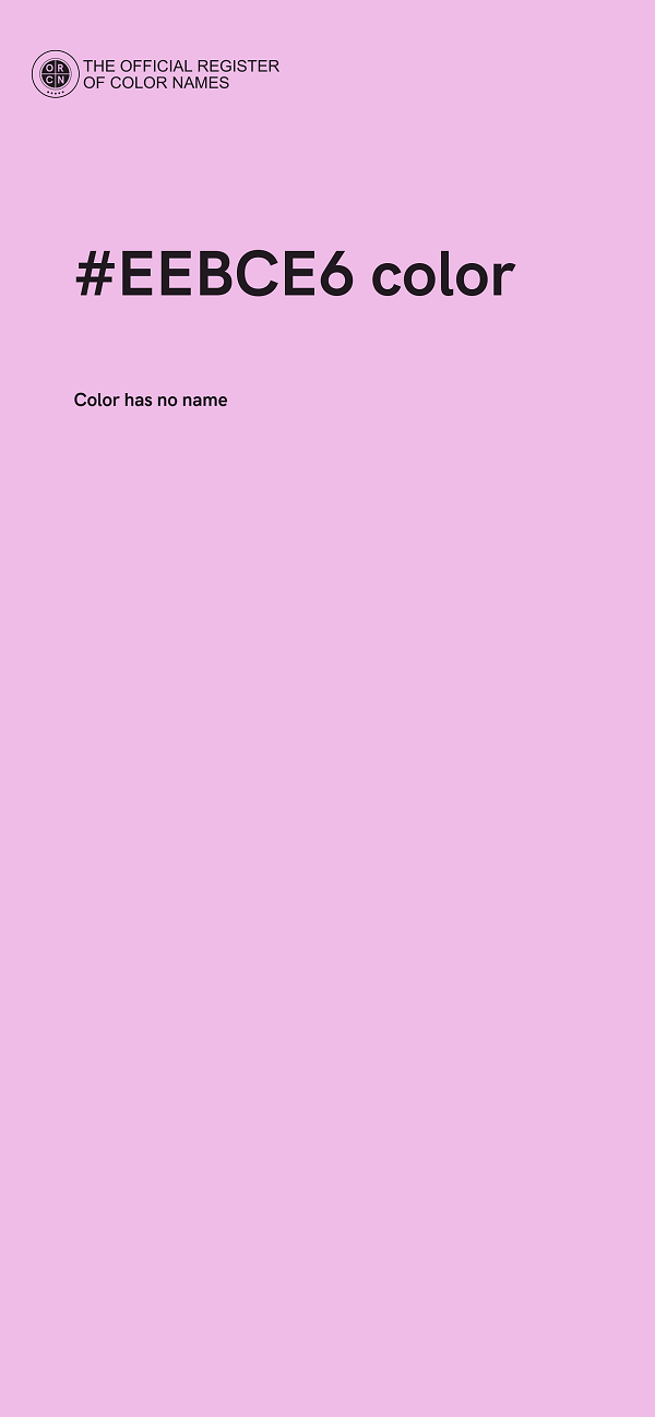 #EEBCE6 color image