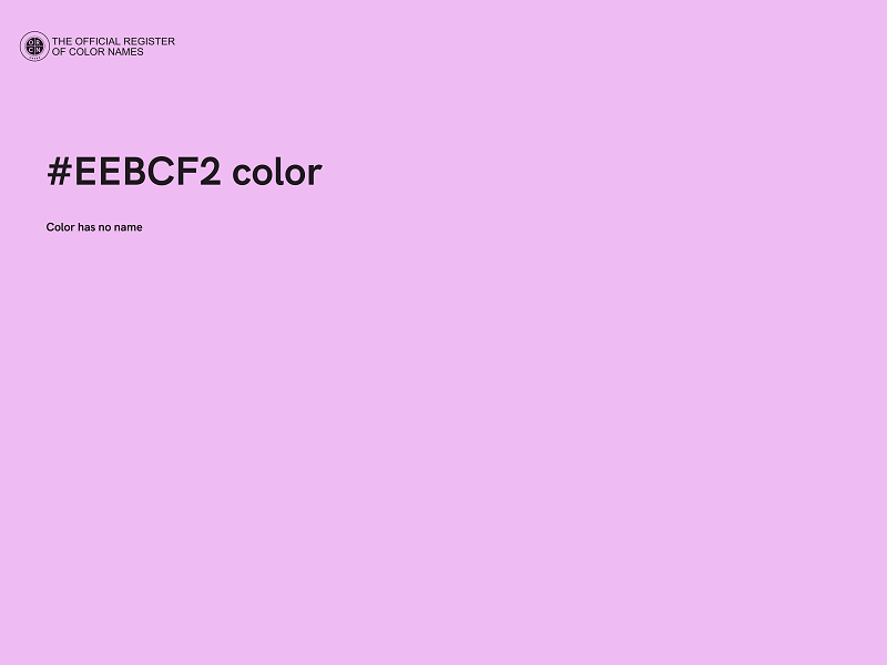 #EEBCF2 color image
