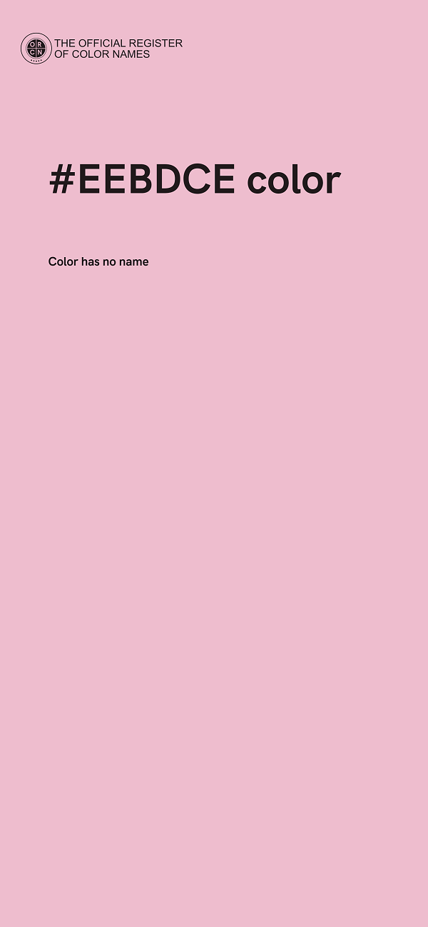 #EEBDCE color image