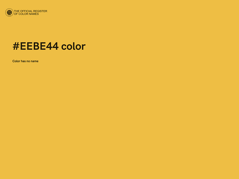 #EEBE44 color image