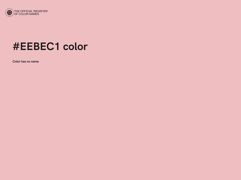 #EEBEC1 color image