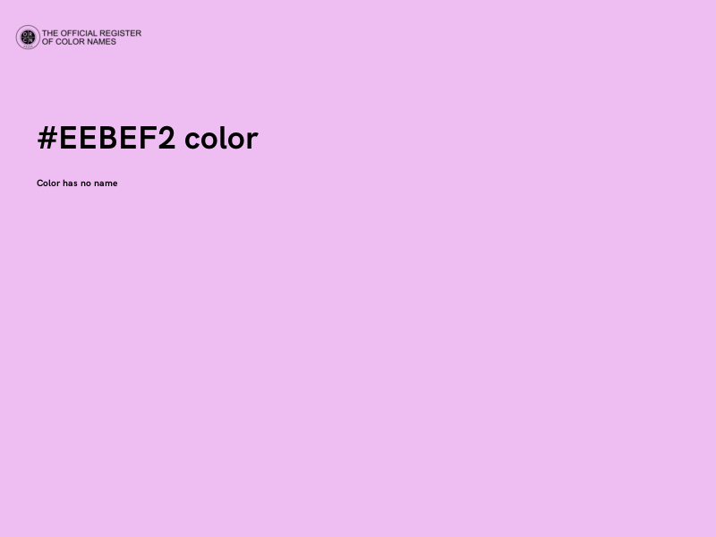 #EEBEF2 color image