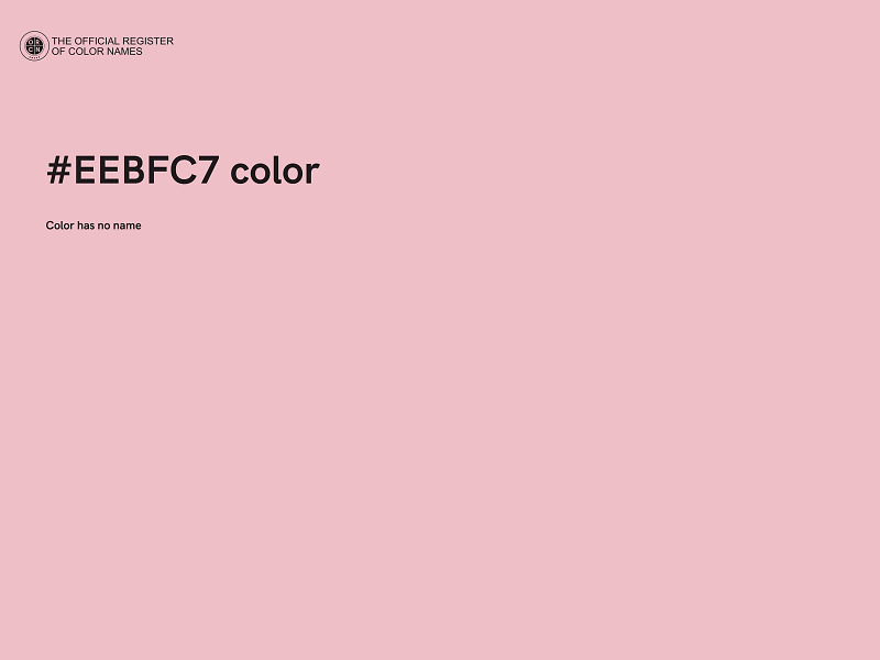 #EEBFC7 color image